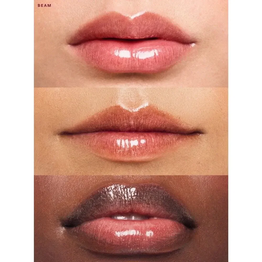 Rare Beauty Positive Light Luminizing Lip Gloss Beam Peachy Coral Shimmer